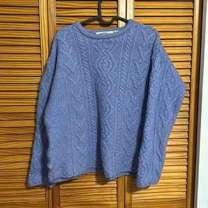 Aran Crafts Periwinkle Crewneck Sweater